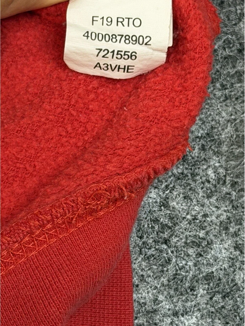 The North Face Men’s Small Red Pullover Hoodie Topographic Logo Graphic.